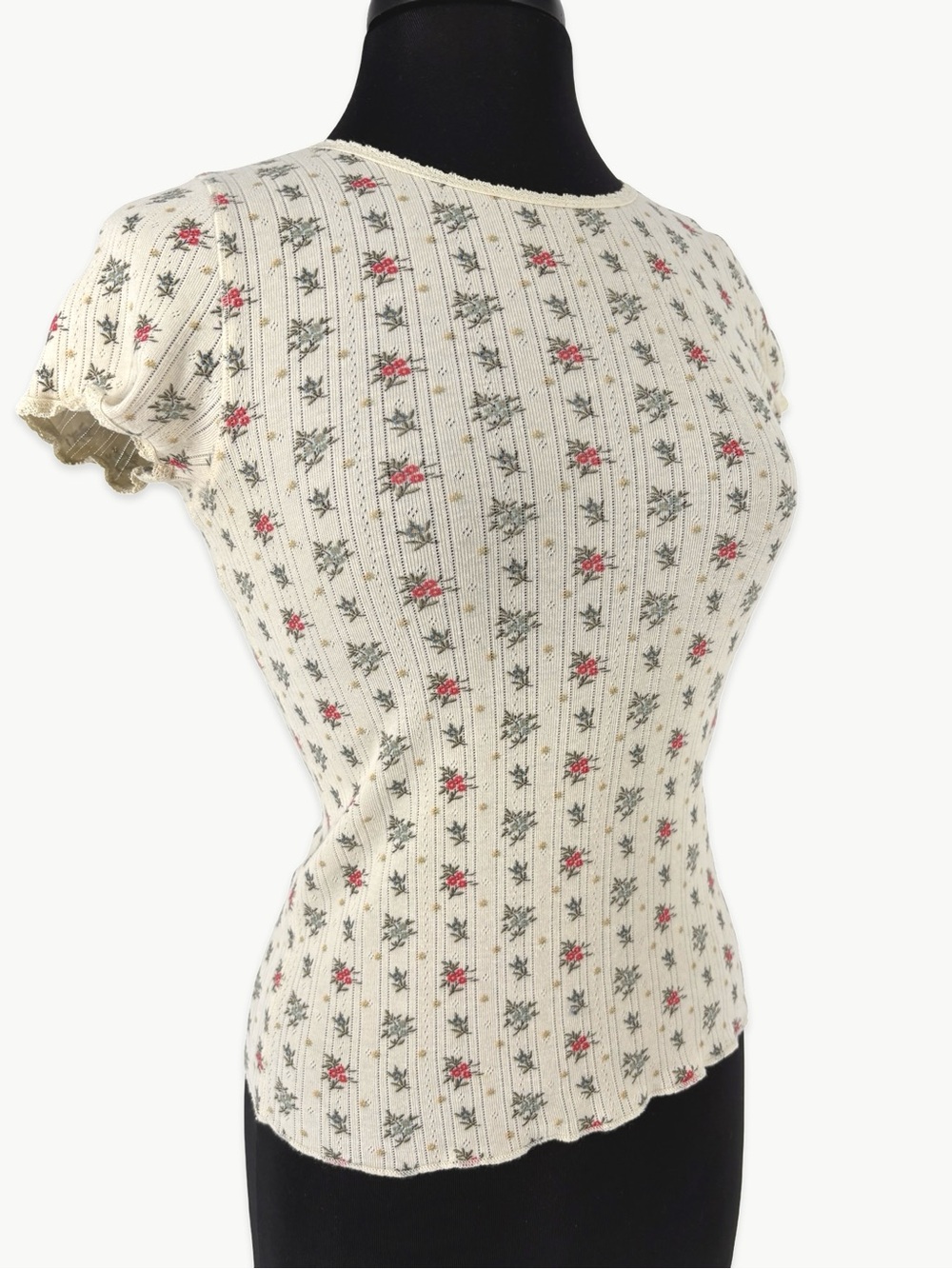 DÔEN Vivi Tee Size Medium Sundrenched Floral Pointelle Organic Cotton Baby Tee - Picture 11 of 16